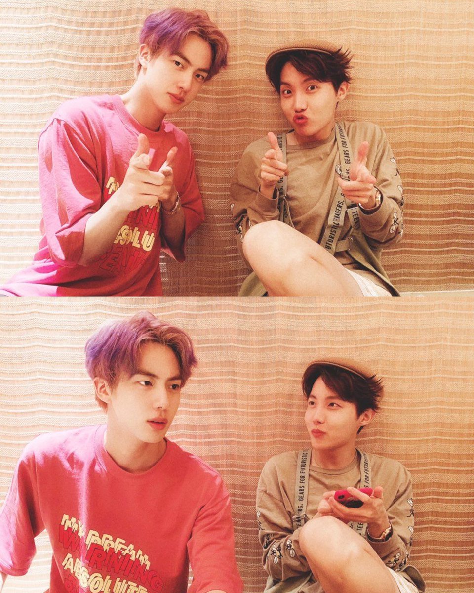 jinniesarchives's tweet photo. "oh i saw jin hyung kekeke"  —hobi, 220526 https://t.co/LDIvEogbhC