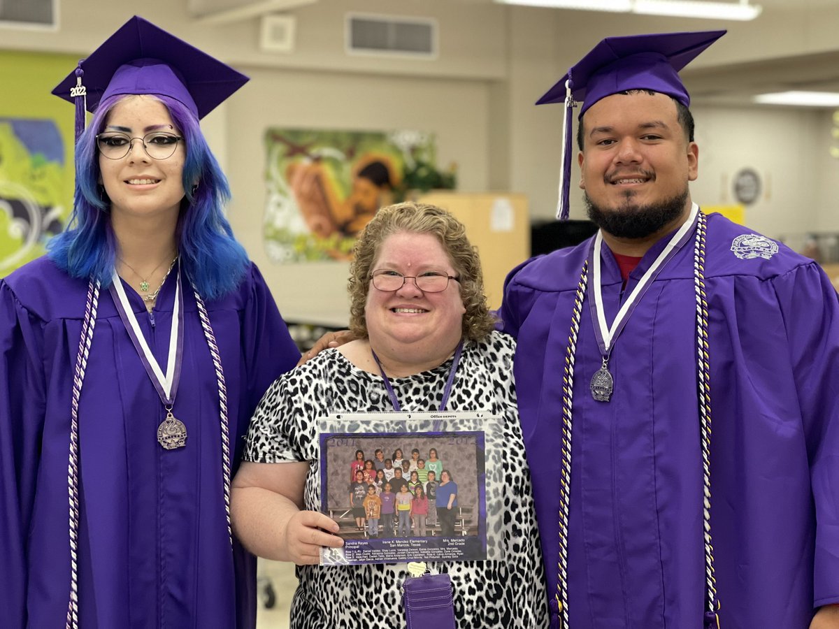 denishapresley's tweet photo. Elementary School - Senior Walks are underway and Ms. Mercado was able to reconnect with 2 of her former 2nd grade @MendezKids1st Strikers in the crowd! #GD2BR #StrikeAsONE https://t.co/r2rImvDoC0