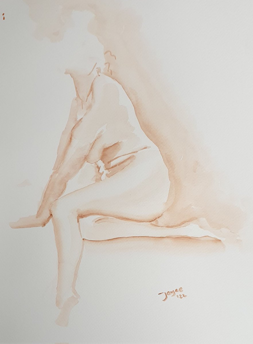 ArtEnJoyce's tweet photo. Aquarel modelpainting at kade40 https://t.co/QJepDh28eS