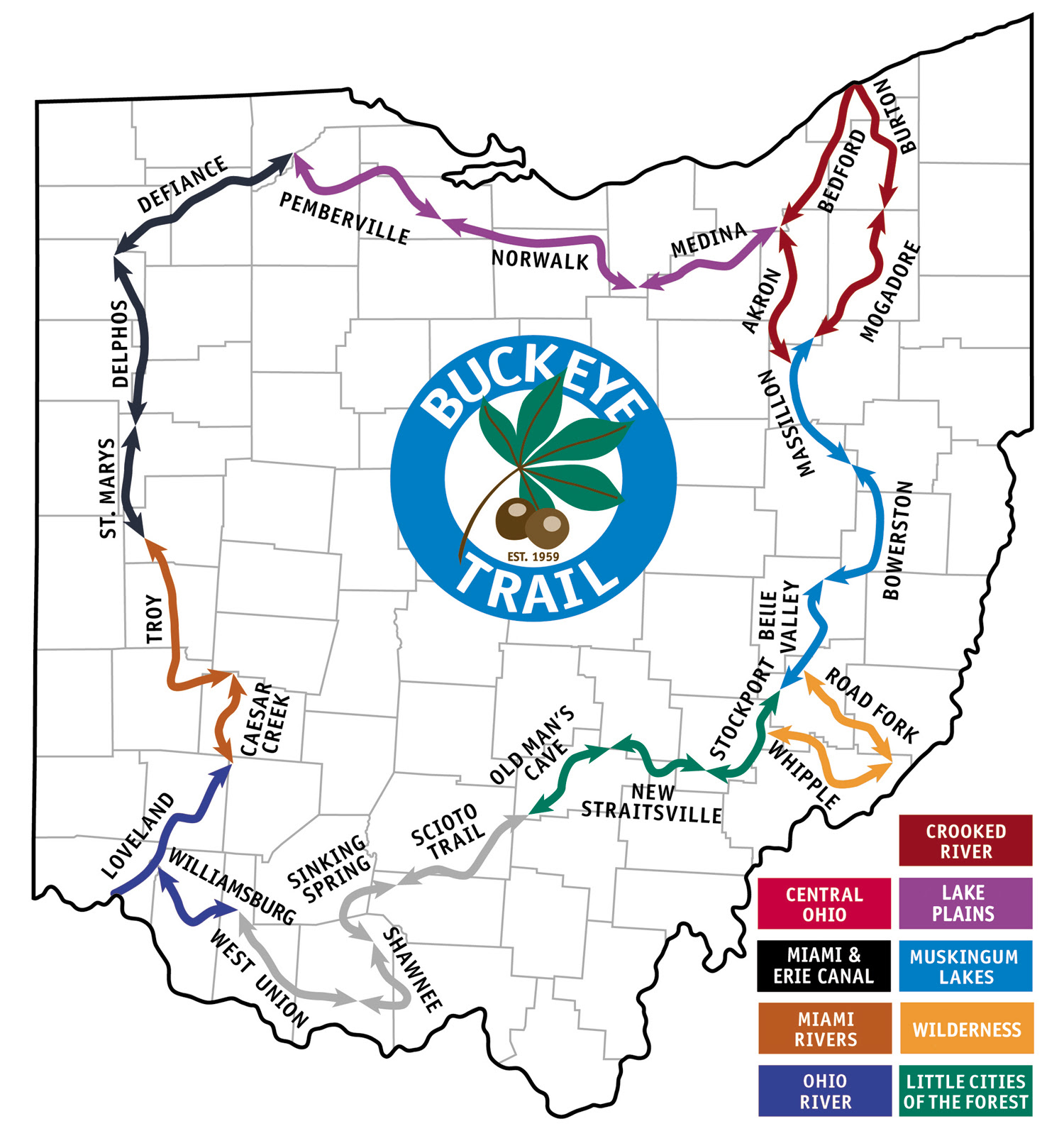 Buckeye Trail Map Free The Buckeye Trail (@Hikethebt) / Twitter