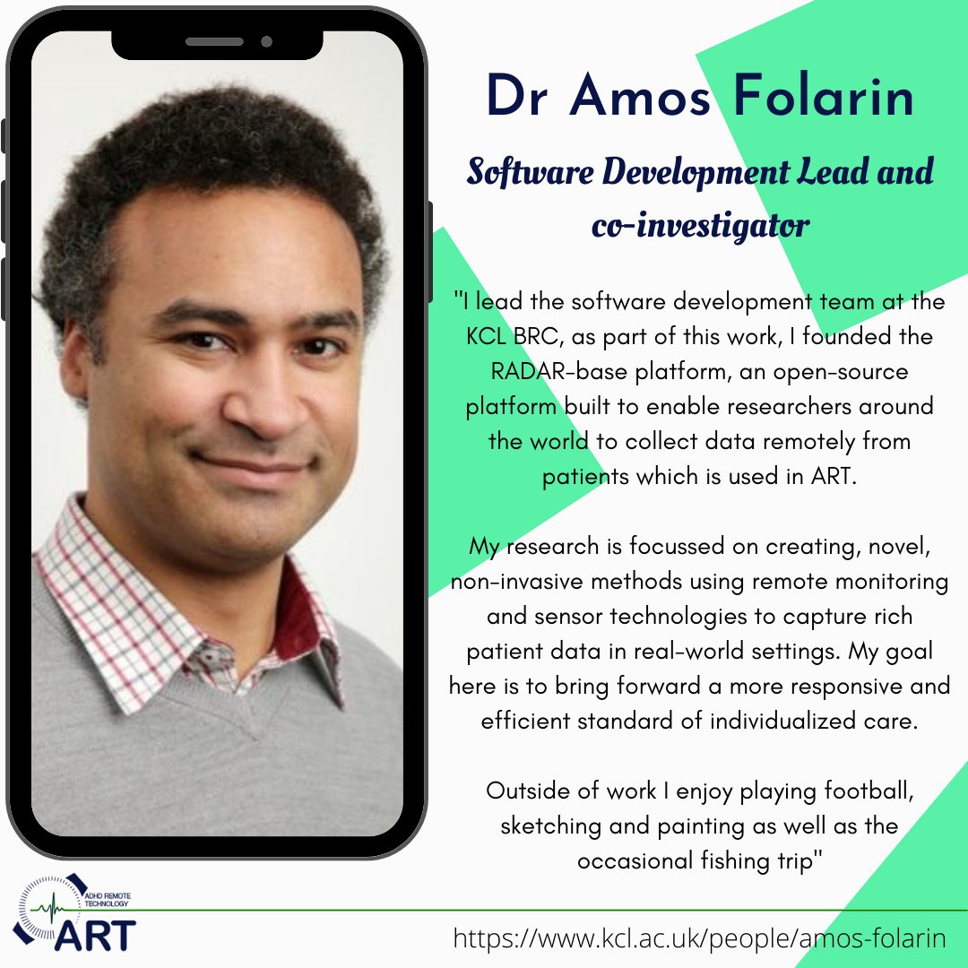 For today’s ‘Meet the Team Monday’ we’re introducing software development lead and co-investigator @amosfolarin...🌟

@TIMESPAN_H2020 @drramosquiroga @LarssonPsychEpi @AndreaBilbowOBE @empatica @RichDobson @radar_base