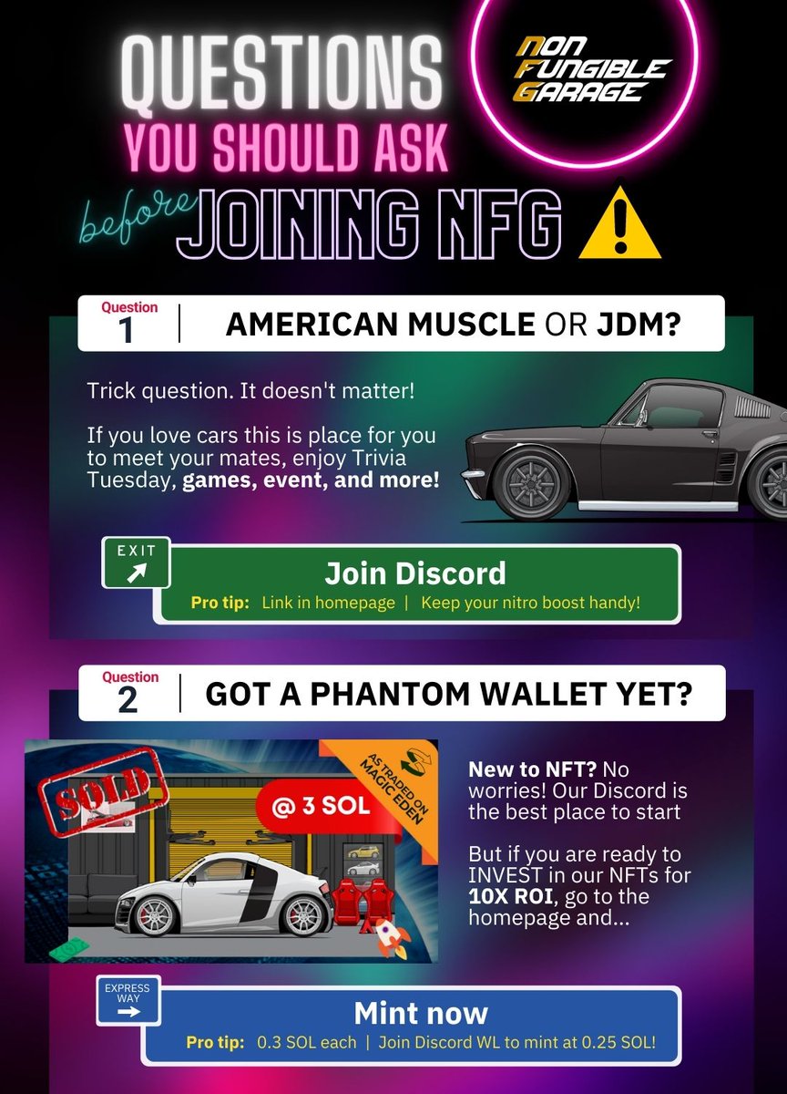 NeedForGarage's tweet image. Before joining NFG...

#SolanaNFT #NFTCommunity