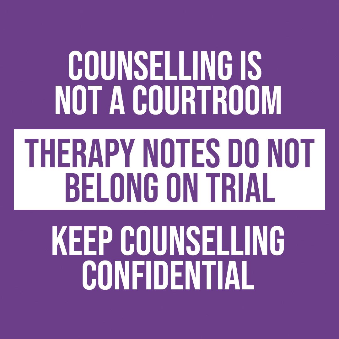 Survivors of sexual violence have the right to receive specialist counselling and therapy with no restrictions. Allowing the police to access to their counselling notes deprives them of that right. We urge the CPS to #KeepCounsellingConfidential