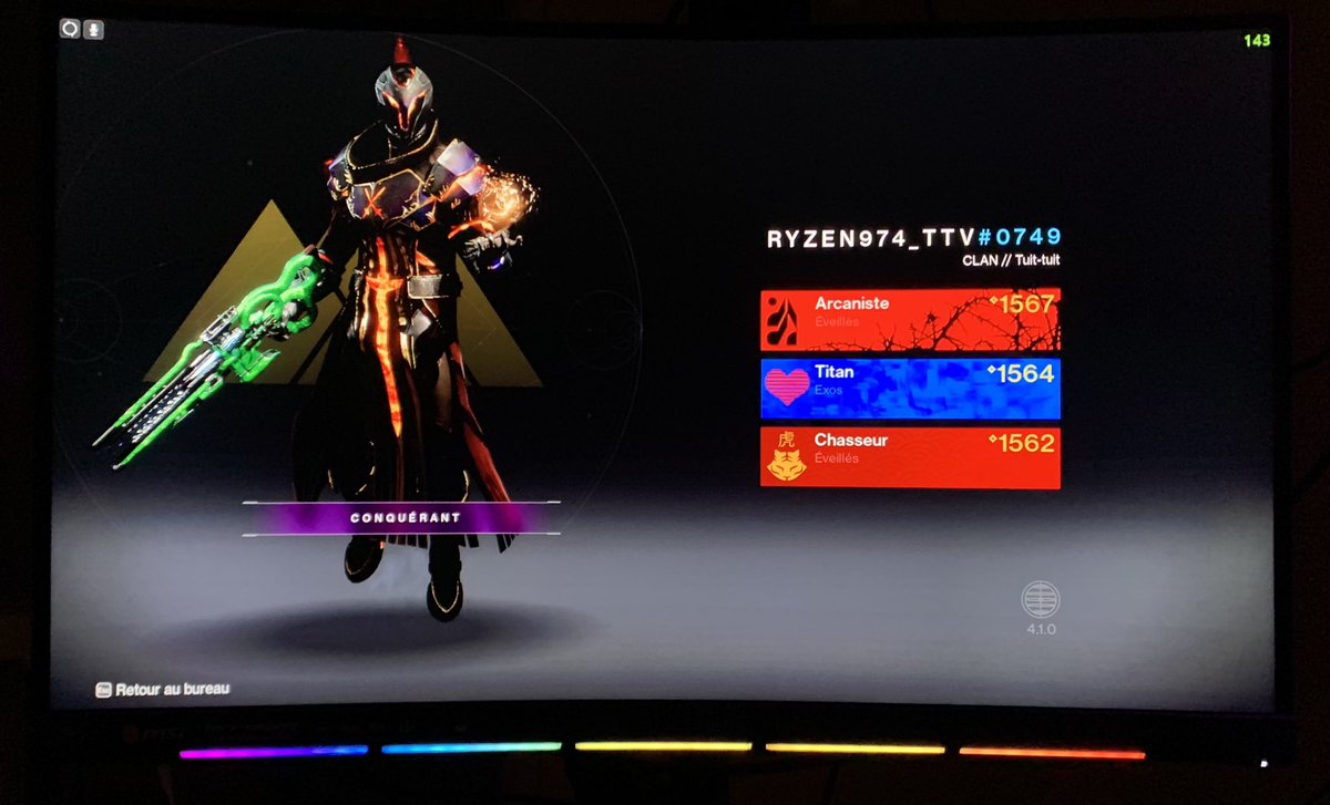 974reunionHD's tweet photo. Bonne saison à tous @Magikelly2Nice @Bungie @BungieHelp @BungieHelp @ZombiesFaktory @Scalap77 @NovArcan @A_dmg04 #teamarca . Merci à mon nouveau clan pour mon titre Conquérant. Cette saison je m’entraîne pour un phare OSIRIS. 🫡🙏❤️‍🔥🔥😘. https://t.co/qNz1n1jjIS