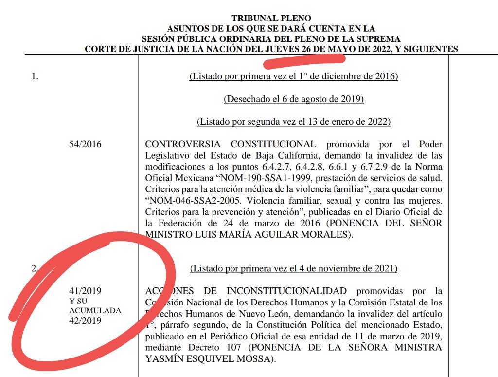 Hoy la <a href="/SCJN/">Suprema Corte</a> buscará nuevamente ELIMINAR el derecho a la vida desde la CONCEPCIÓN de una constitución, ahora de Nuevo León.
¡BASTA AL ACTIVISMO JUDICIAL! 
#NuevoLeonEsProvida