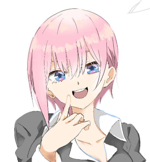 あらびきソーセージ@縮小活動中さんがTwitterに投稿した中野一花(五等分の花嫁)のイラスト。
