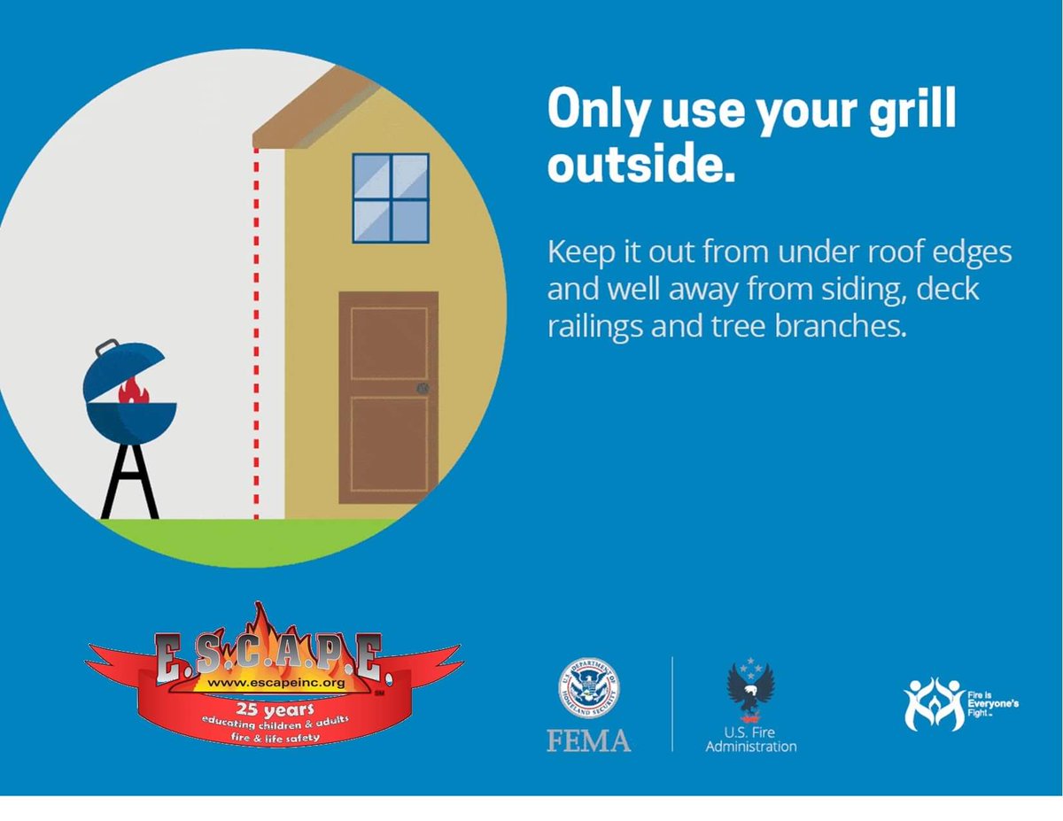 #MemorialDay weekend is near and along with that includes spending time with family and friends grilling, building campfires and other outdoor activities.  Here is a link to some tips to keep your holiday weekend safe!  #FireIsEveryonesFight  
 escapeinc.org/fire-is-everyo…