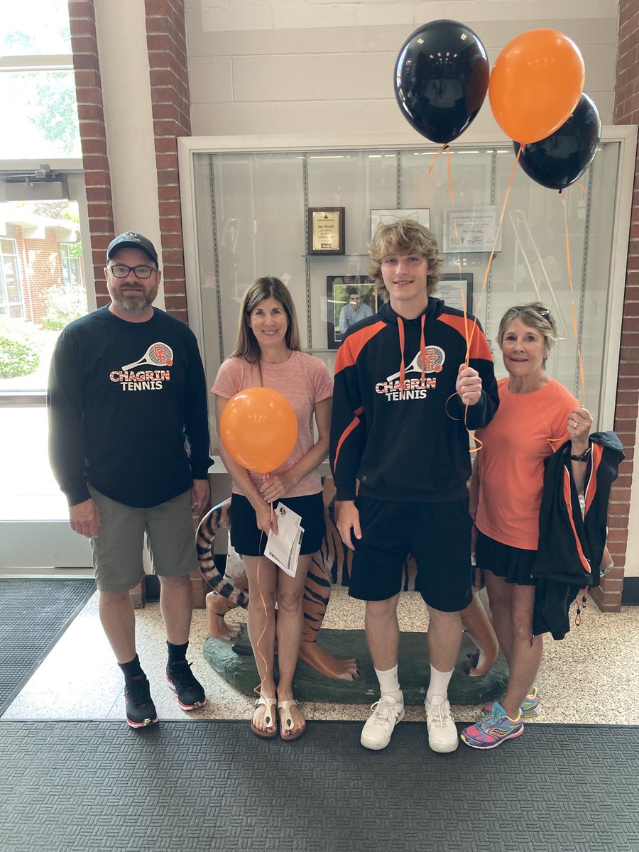 Best of luck to Andrew Zimcosky as he heads to States for Mens Tennis…an amazing athlete and student!!!  #cfevs