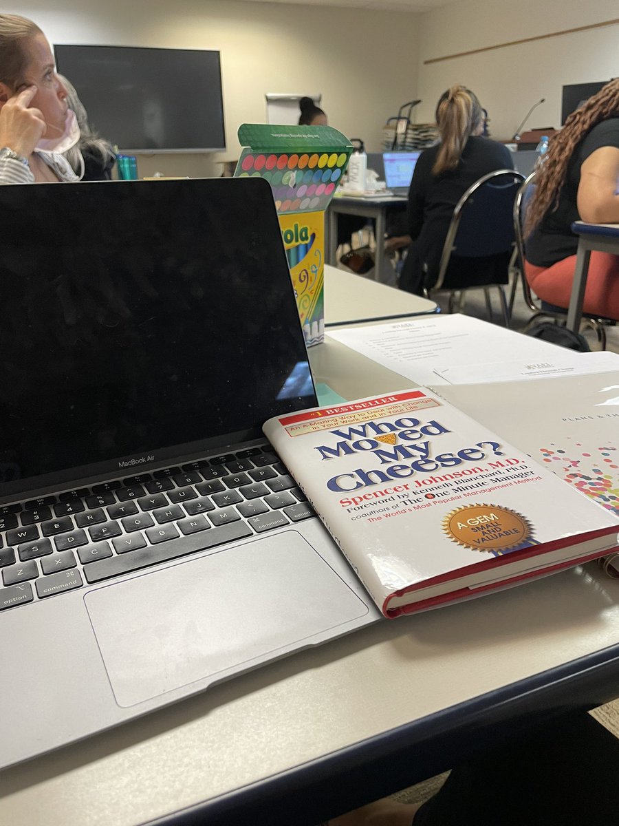 MsMaricelaR's tweet photo. Great CSL Training “Leading through Change & ABCD”. Our well-being is the most important. We also got this new book “Who Moved My Cheese” by Spencer Johnson” and A new planner from Mrs. Amy Beal. #CSL #JLES #Happinessfirst #focus #wearegood https://t.co/13g4Z65aap