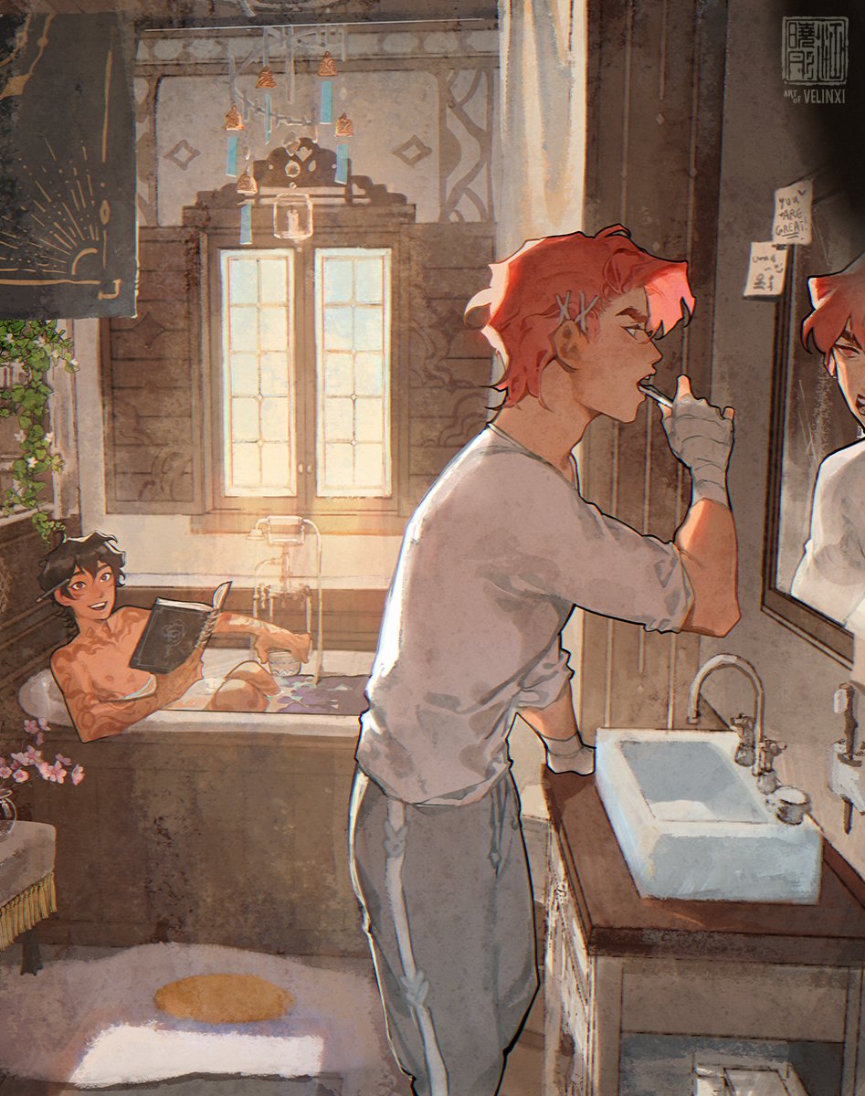 Velinxi's tweet photo. Saved a guy from his evil mother now he lives in my bathtub https://t.co/HeKAErcxTo