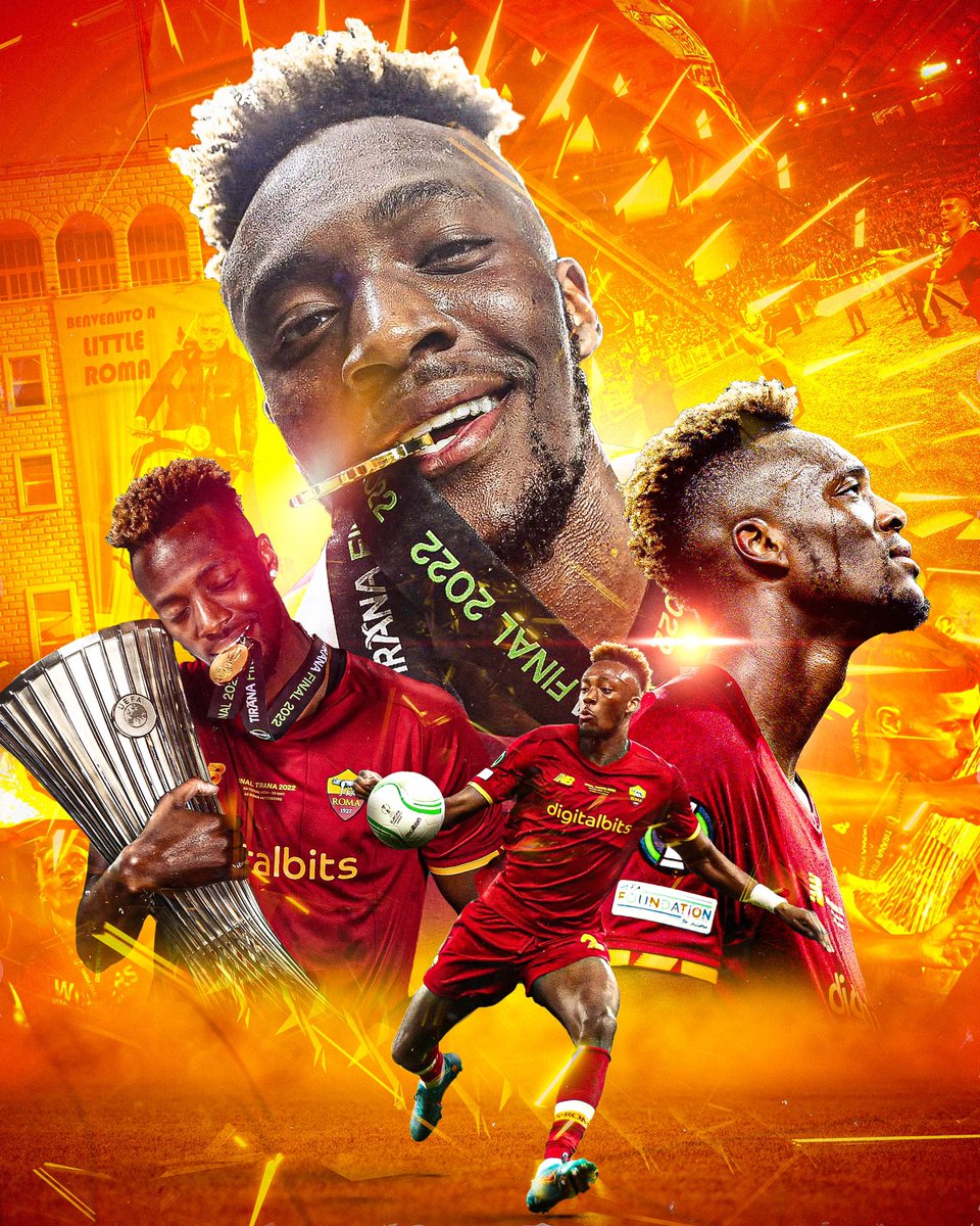 👑 <a href="/tammyabraham/">Tammy Abraham</a> King of Rome 🏆

A third European crown for the ex-#Chelsea man with #Roma 

❤️ &amp; 🔃 Appreciated!

#ASRoma #Mourinho #TammyAbraham #abraham #UECLfinal #roma #uecl #gfx