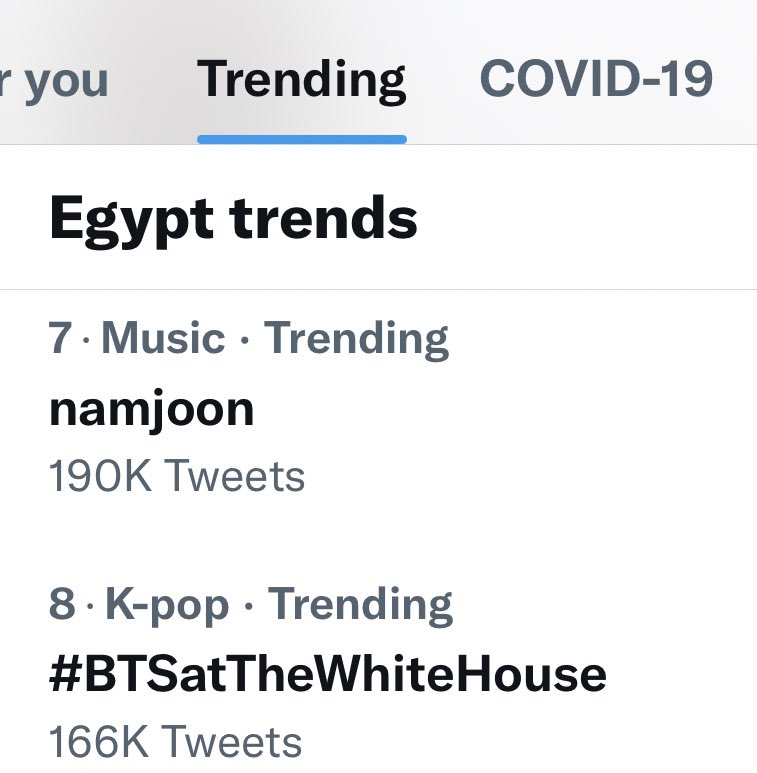 BTSChartEgypt's tweet photo. WE MADE IT!
Namjoon trending at #7 #BTSatTheWhiteHouse trending at #8 and So Proud of You BTS trending at #11 in Egypt!! 🇪🇬🇪🇬
Great work everyone! https://t.co/P38WHkoulN