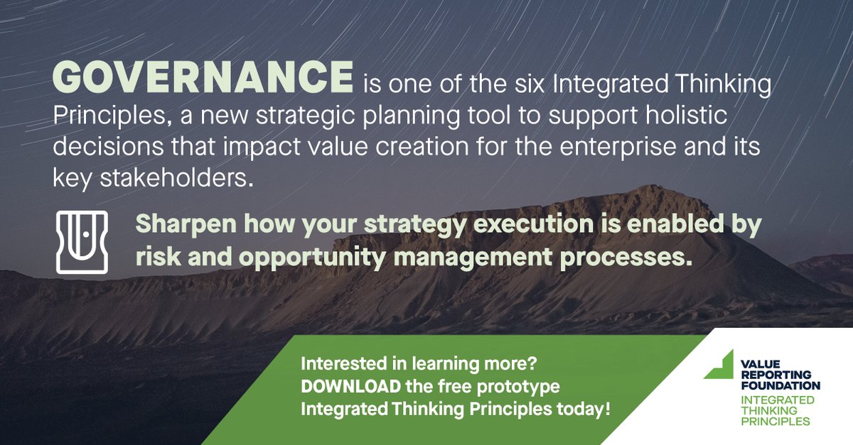 The Integrated Thinking Principles help organizations to improve their corporate governance. Find out more by downloading the Principles: bit.ly/3KYvulD #integratedthinking