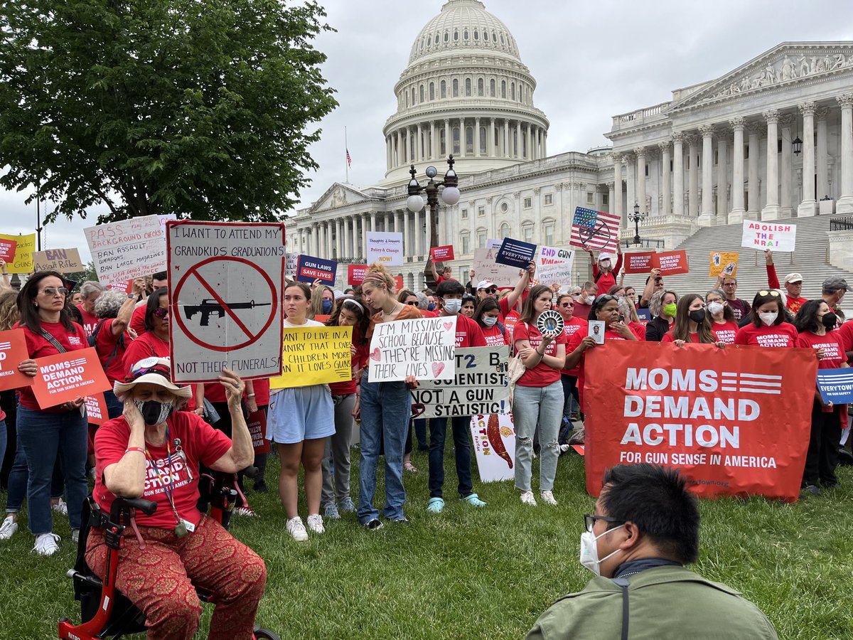Kids here are holding signs that say things like:  “I want 2 B a scientist, not a gun statistic.”