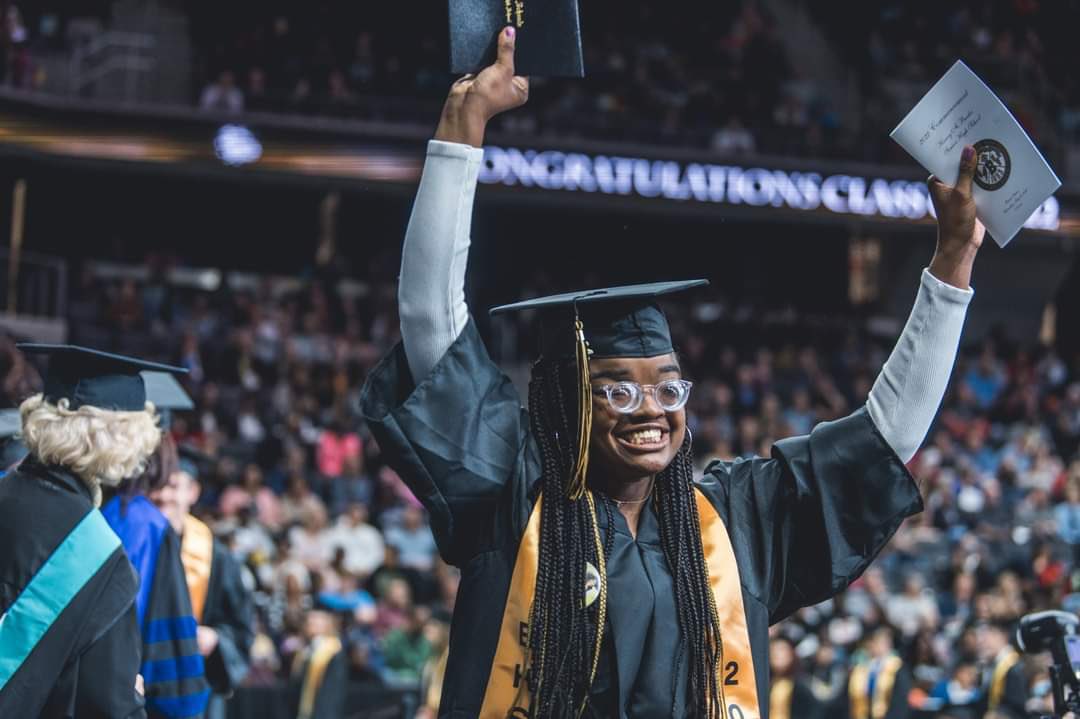 Graduation is one of my favorite days of the year for this exact reason! This big smile makes everything worth it! <a href="/OPS_Burke/">Burke High School</a> #OPSProud