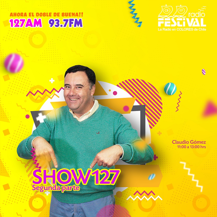 Seguimos en la Segunda Parte del #Show127 junto a <a href="/claudiogomezd/">Claudio Gómez</a> y #RolandoPerez
¿Saludos? Aquí 👇👇👇
📲Nuevo #FestiWasap +569 5372 9325
🔵Twitter e Instagram <a href="/radio_festival/">Radio Festival</a>
🍂🍃 #OtoñoEnColores
📻🎙 127AM/ 93.7 FM