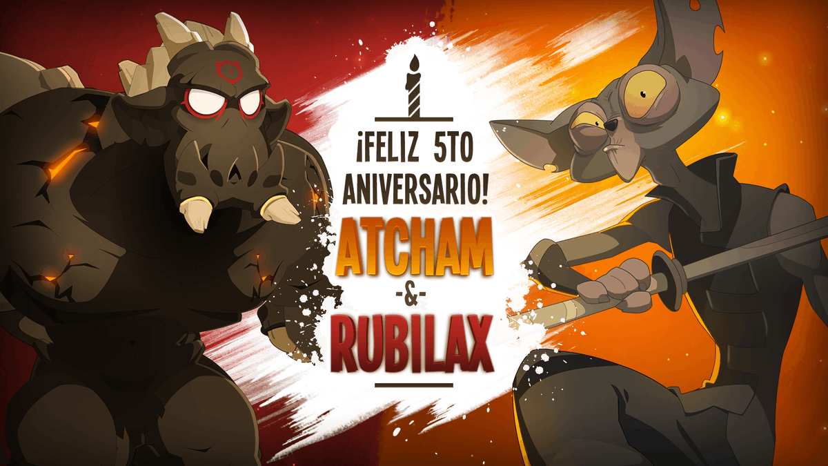 ES_DOFUS's tweet photo. 🎂 🎉 Acompáñanos a disfrutar de este quinto aniversario de Atcham Y Rubilax 🎈
▶️ https://t.co/B3w5KENB9K
🏃 ¿Comenzamos? puedes dar RT a esta publicación intentar ganarte 1 de los 3 Caskwitter 🎁 
📆 Tienes hasta el lunes 30 a las 23:59 (hora Dofus) para participar https://t.co/g6ilf05NGD