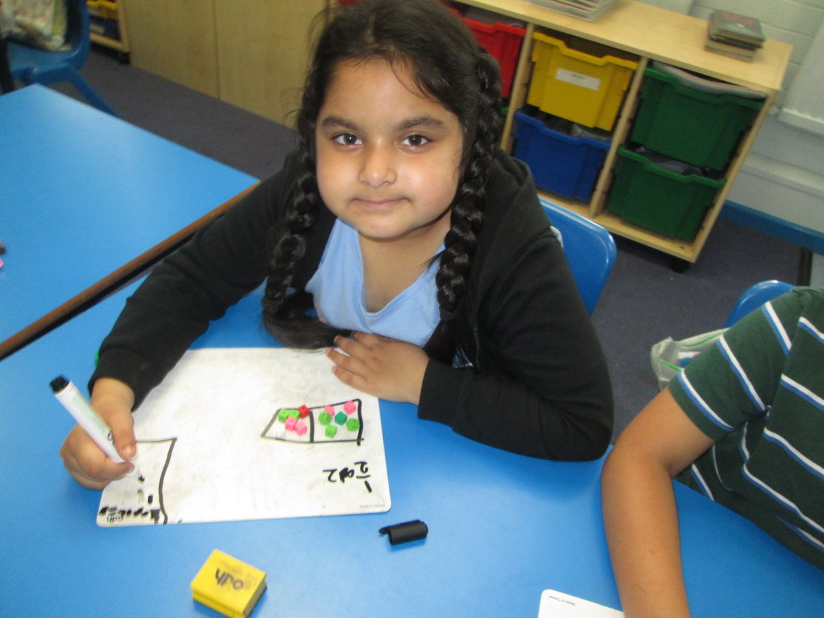 MrShahsClass's tweet photo. We have been finding fractions of a number in Maths this week. We have used cubes to help support our learning and the bar model. @YPSMaths 
#Determination #Resilience https://t.co/yYJgl98J4O