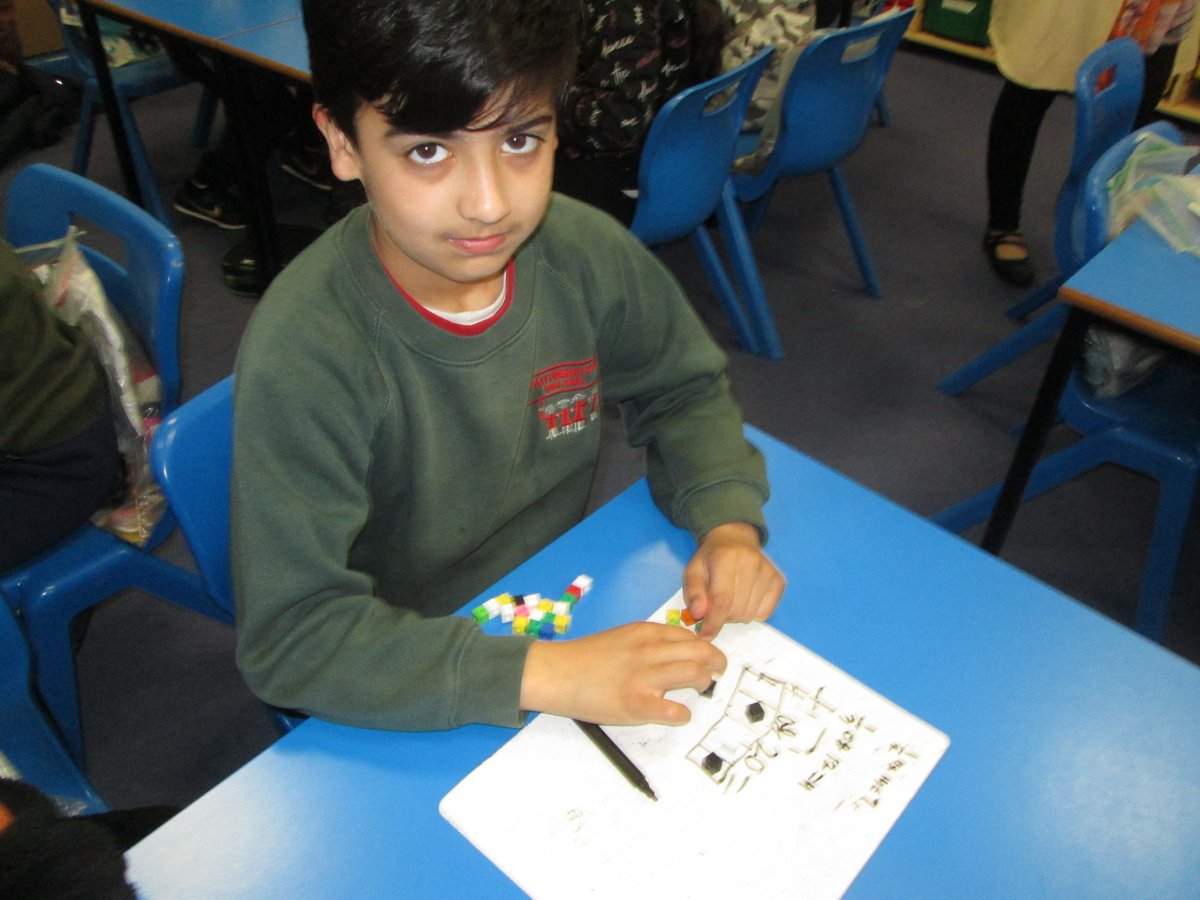 MrShahsClass's tweet photo. We have been finding fractions of a number in Maths this week. We have used cubes to help support our learning and the bar model. @YPSMaths 
#Determination #Resilience https://t.co/yYJgl98J4O