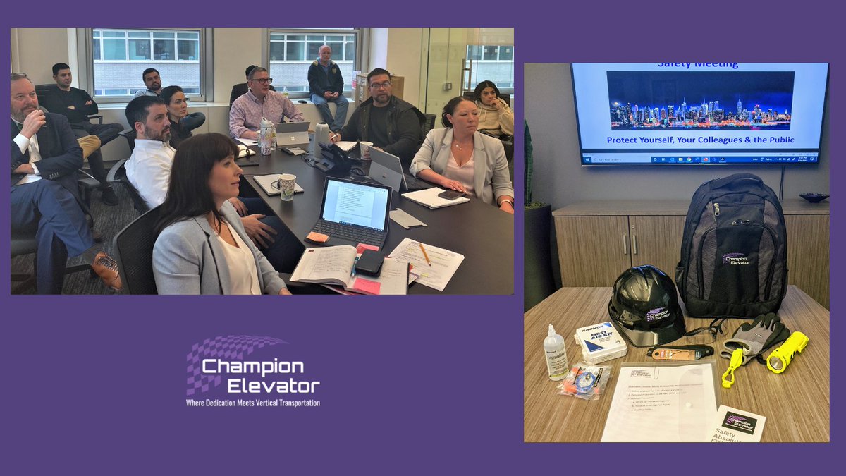 Champion Elevator expanded our safety training program to include non-technical employees with a class for our sales team. Our focus was on situational awareness and highlighted potential risks they might encounter. Thank you to all of our participants!