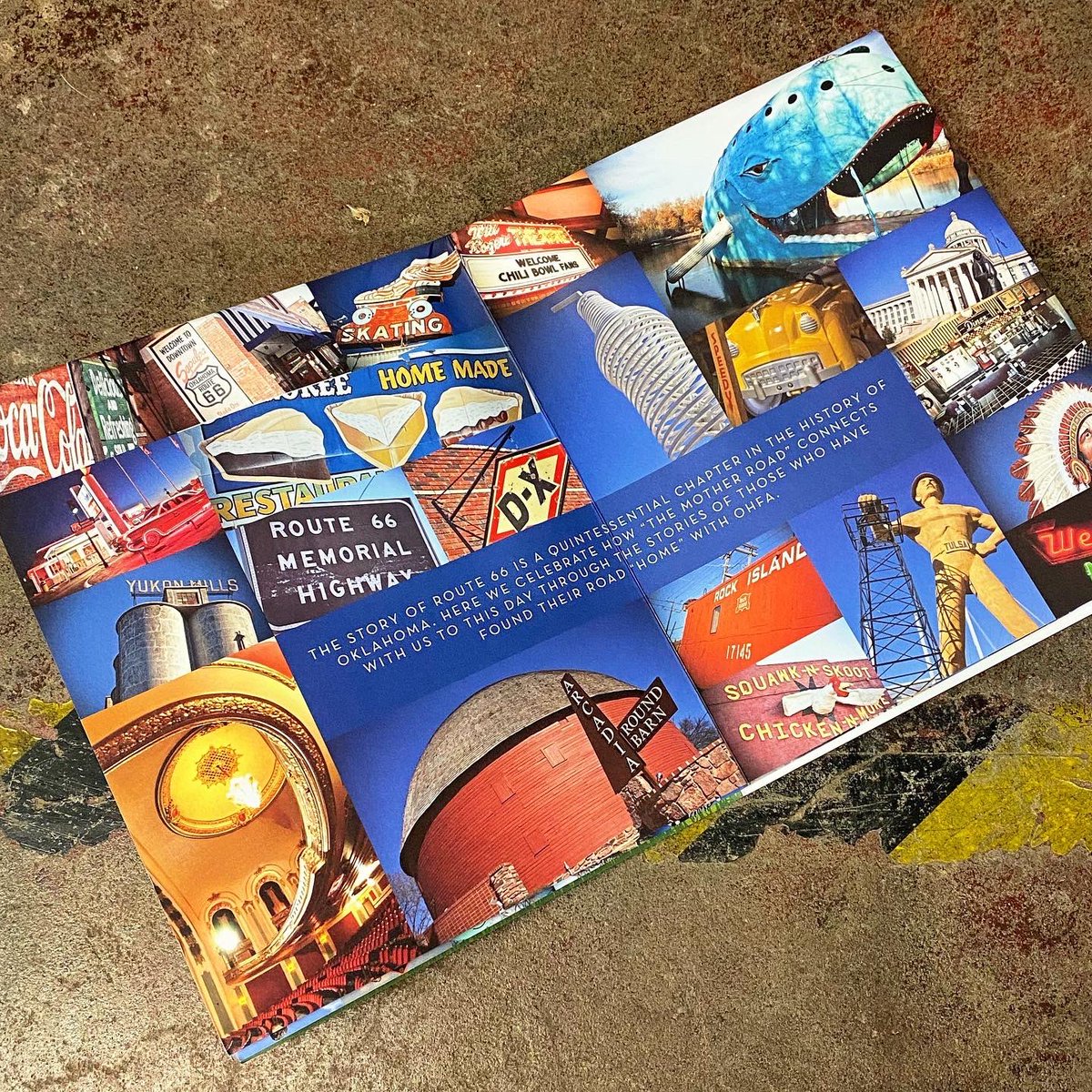 robothouseOKC's tweet photo. We got our kicks on #Route66. π Annual reports donβt have to be a drag. The @OklahomaHousing wanted to show that they help folks all across the state find affordable housing, so we collaborated with them to create a Route 66 focus for their annual report. https://t.co/7N8hFYT7kd