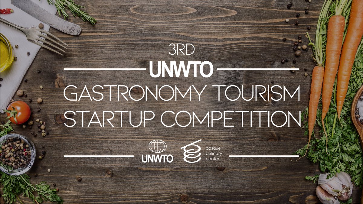 UNWTO's tweet photo. Tick... tock...
⏰⏰⏰ only 5 days to apply for the 3rd Gastronomy Tourism Startup Competition!
🚀Tailored support for your startup
🚀Investment opportunities
🚀UNWTO Innovation Network
@bculinary
💥https://t.co/7oA3xk3P2D https://t.co/uOsshHS1zB
