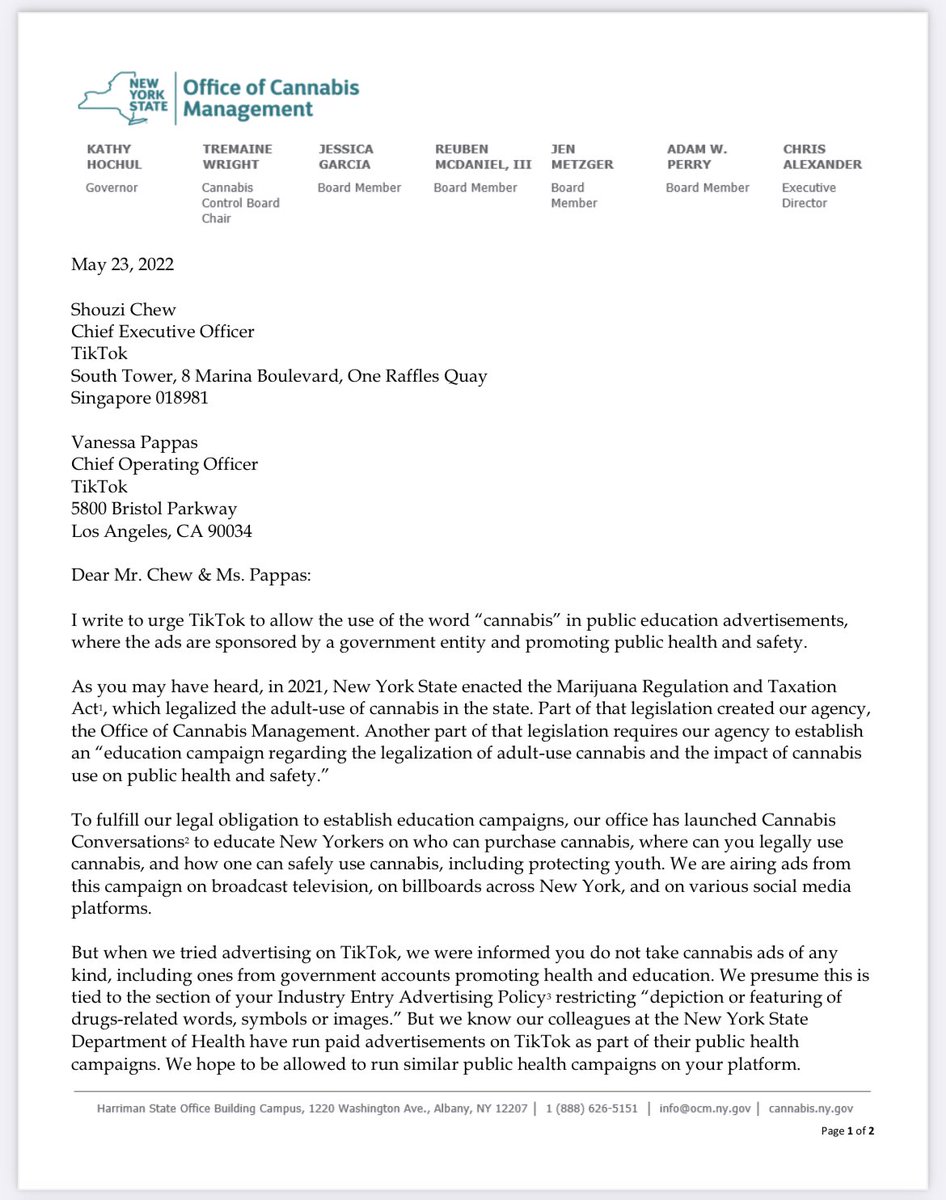 NYS Office of Cannabis Management tweet media