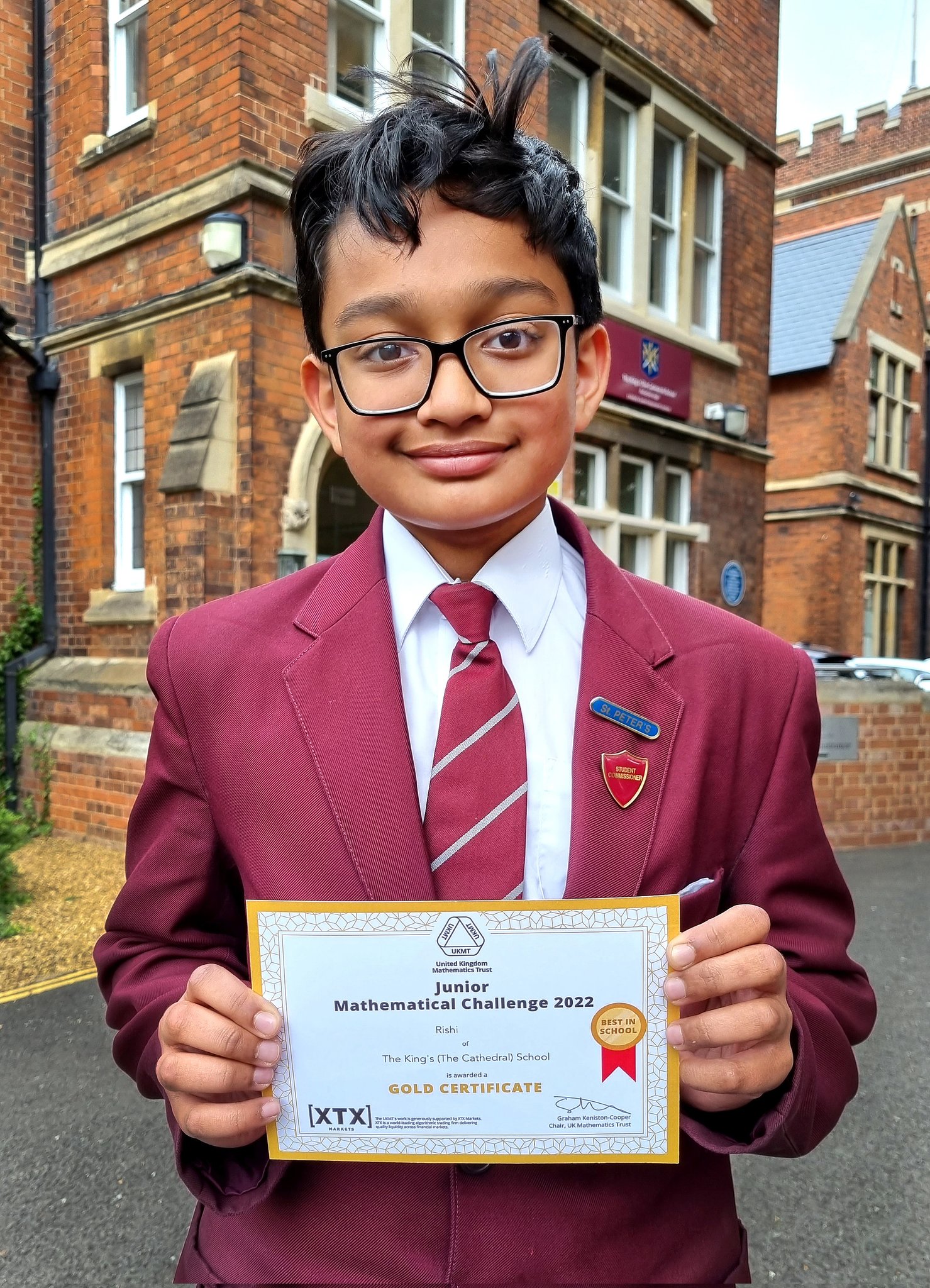 The King's School on Twitter "Rishi is in Y8 and achieved full marks