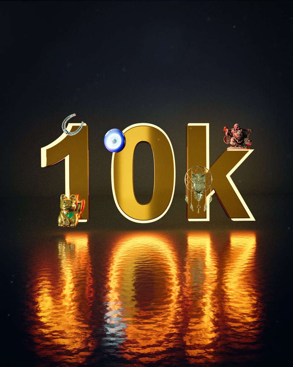 Witness the beginning of Amulets NFT🧿 

As we are approaching 10k followers, we will showcase our first Sneak Peak &amp; open our Discord for all as a gratitude towards the love &amp; support we have received. 

Early Supporter role still open... 

Join the celebrations...🎆
#Amuletsnft