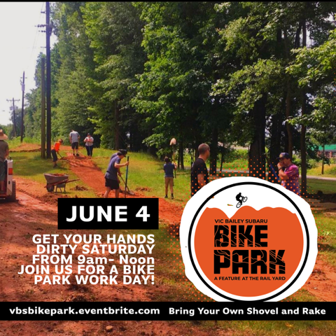 Help us get ready for the June 11 School's out Bike Bash! Volunteer on Saturday, June 4 from 9-12 at the Vic Bailey Subaru Bike Park Work Day. If you can, please bring flat shovels and straight rakes. Register today at vbsbikepark.eventbrite.com. 

#BikeParkWorkDay #PALVolunteers