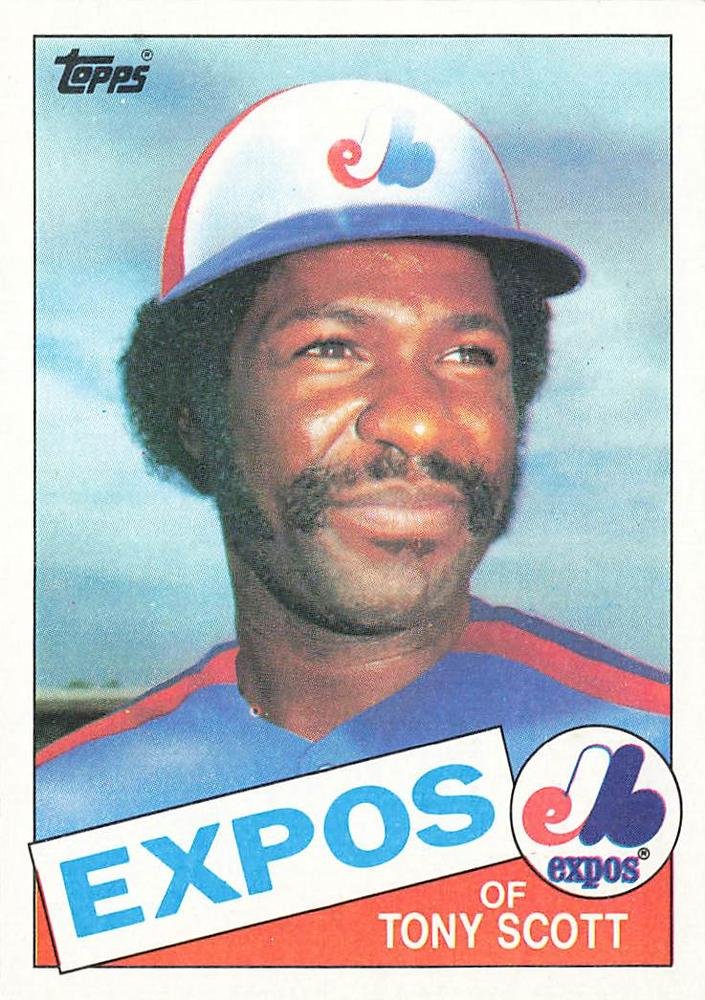 PaintedCap's tweet photo. Tony Scott
1985 #Topps #733
Artist’s Motivation: Released by #Astros, 6-22-84; signed as free agent with #Expos, 6-29-84.
#PaintedCap Techniques: Helmet-Visor Prototype effect (HVPE), Bill warping effect (BWE), Creative shadow play (CSP), Tornado watch background (TWB). https://t.co/LcZy5xKTJZ