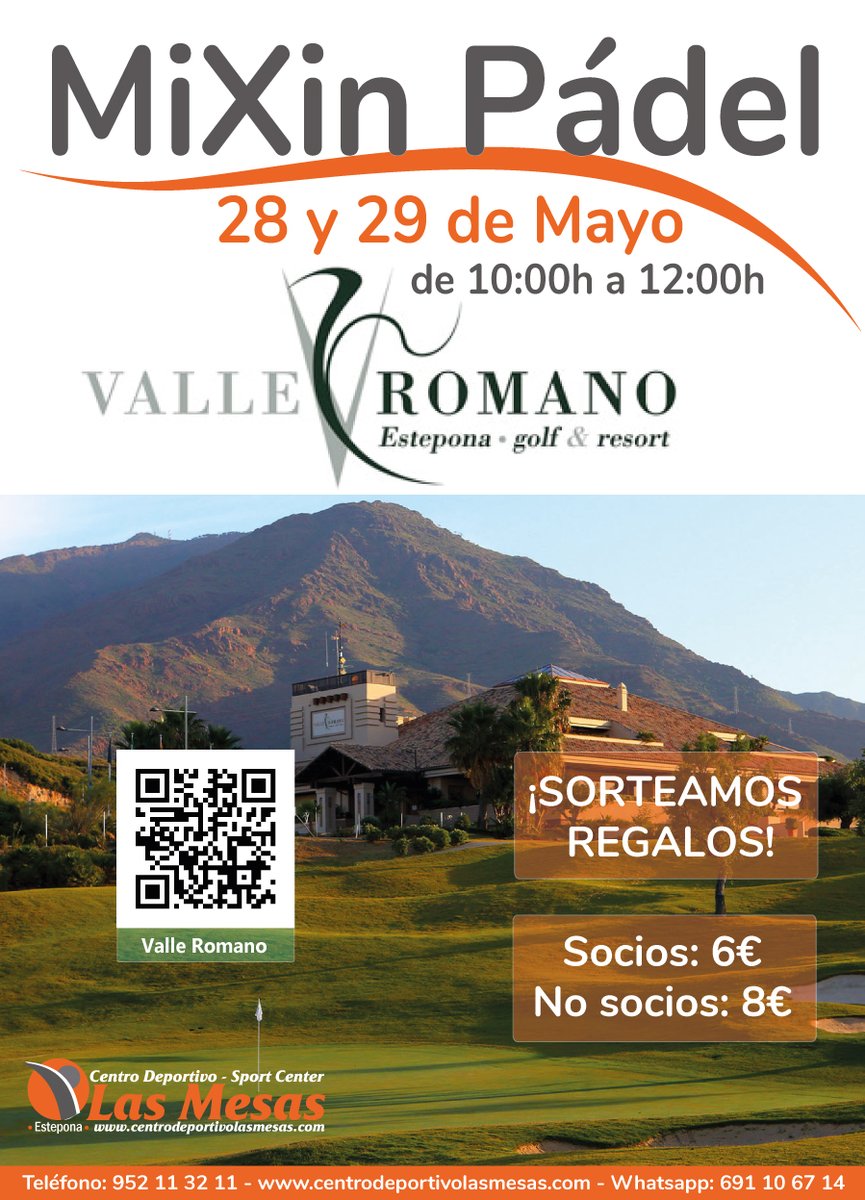 Nuevo mixin de pádel este fin de semana 🎾 Patrocinado por <a href="/valleromanogolf/">Valle Romano Golf</a>

🔸 El pádel en Estepona se juega en Las Mesas

#LasMesas #Estepona #Padel #Mixin