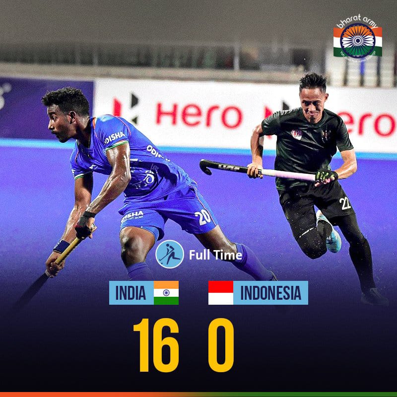 vijay_view's tweet photo. 🇮🇳🏑 SUPER 4️⃣, HERE WE COME! After losing the game against Japan, the defending champions needed to win this game by a goal difference of 1️⃣5️⃣ goals and the boys did just that to enter the Super 4 in style!
📸 Hockey India • #HeroAsiaCup #hockey #TeamIndia #INDvsINA #BharatArmy https://t.co/l4cwAVgtIw