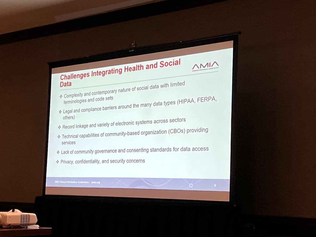 #CIC22.  Challenges related to #SDoH data integration.  Implications for #informatics practice.  We have much work ahead of us.
