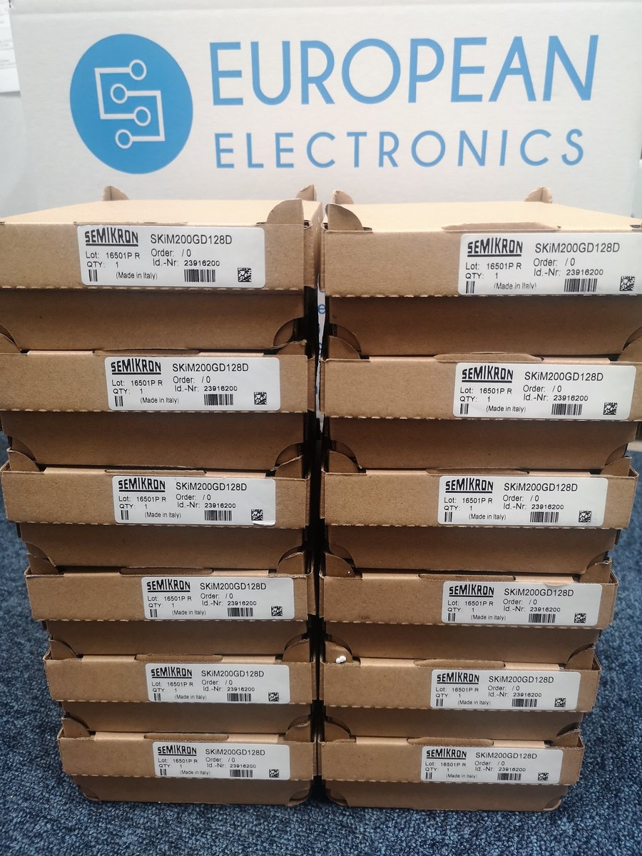 EuropeanElectro's tweet photo. We can deliver the majority of parts across the globe in a matter of weeks, so why wait months?

SKiM200GD128D - SPT IGBT Modules

#Semikron
#IGBT https://t.co/bjCA99J4oM