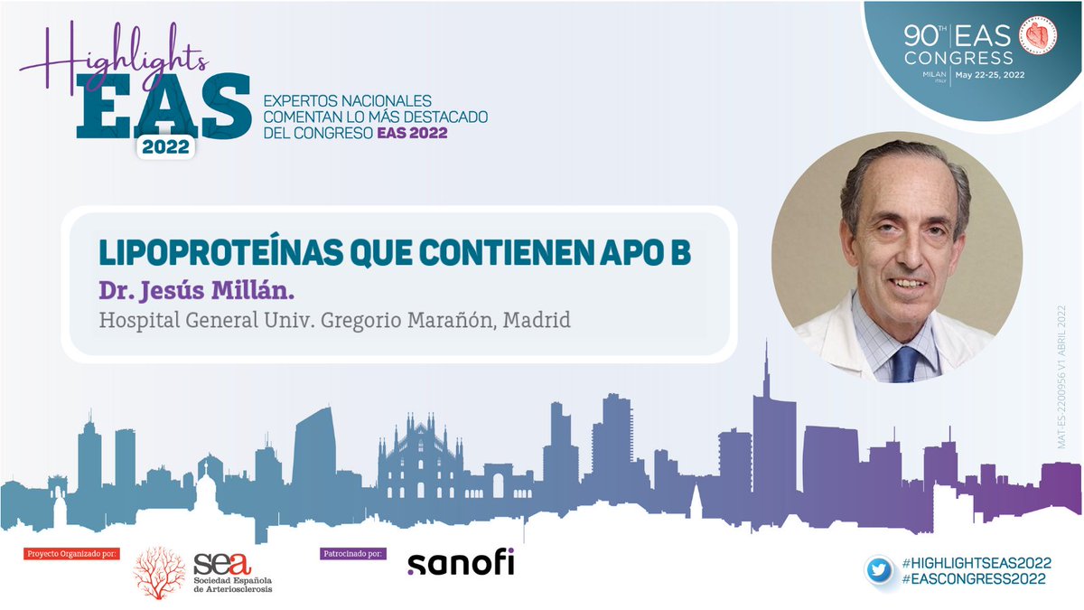 sea_es's tweet photo. #HighlightsEAS2022 ¿Qué novedades trajo el #EASCongress2022 sobre #ApoBlipoproteins?
Si te lo perdiste, @JesusMillanNue3 nos lo cuenta y opina en el vídeo de hoy 👉https://t.co/uKR23hyH1R
¿Qué te ha llamado más la atención? https://t.co/1AkxhYvScw