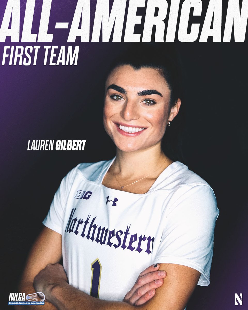 NULax's tweet photo. Three more All-American awards for this trio @IWLCA 

🥇 Lauren Gilbert
🥇 Jill Girardi
🥉 Ally Palermo

#GoCats | @NU_Sports https://t.co/OQZhvQquMT