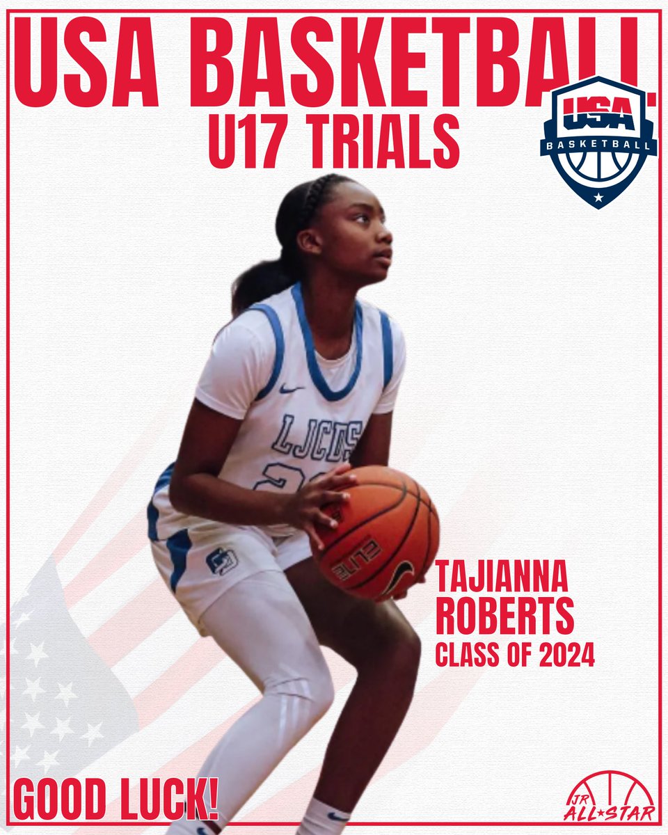 USA Basketball U17 Trials start 𝙏𝙊𝘿𝘼𝙔! 🇺🇸

Good luck to everyone participating!
<a href="/taj__roberts/">Tajianna Roberts</a>
jrallstar.com