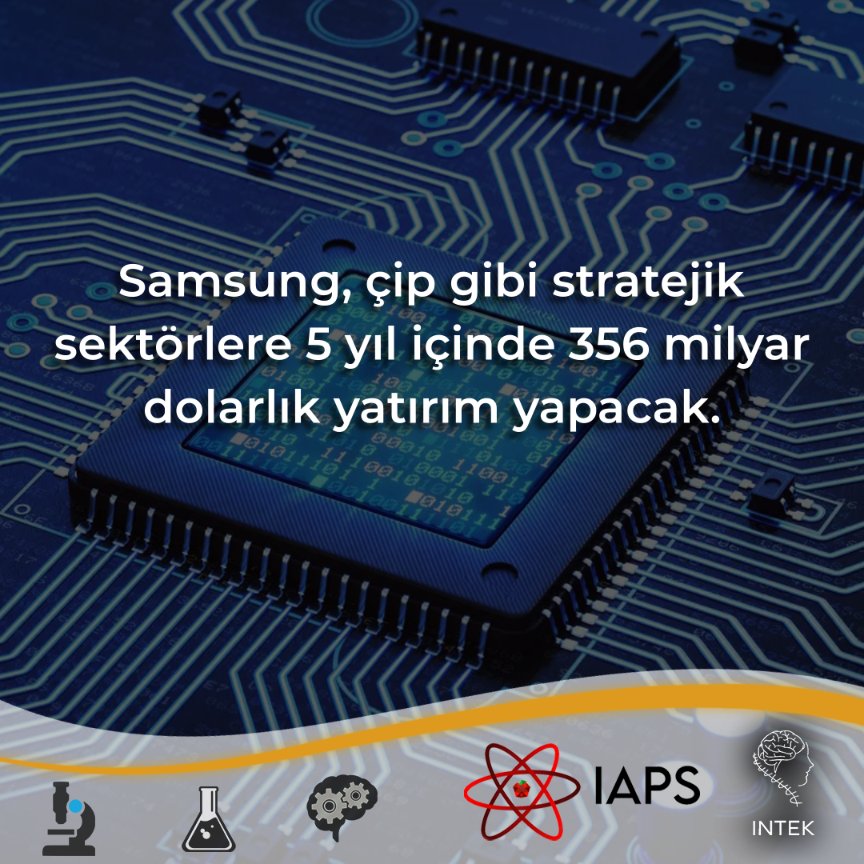 gtuiaps's tweet photo. Samsung Electronics, yarı iletkenler, biyofarmasötik, yapay zeka ve yeni nesil teknolojilerdeki büyümeyi hızlandırmak için gelecek 5 yıl içinde 450 trilyon won (356 milyar dolarlık) yatırım yapacağını duyurdu. https://t.co/Zo4pmIA8DL