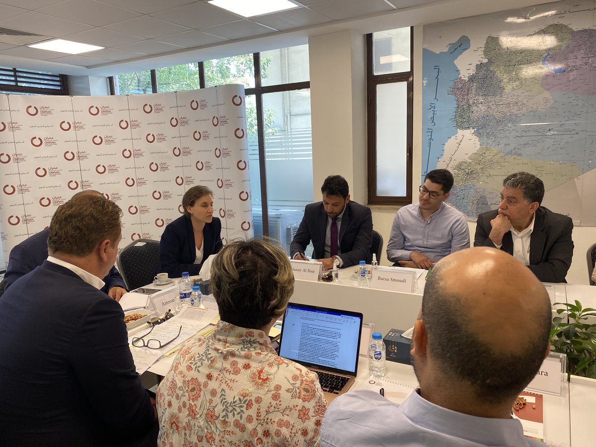 NavvarSaban's tweet photo. . @OmranDirasat organised a panel at the @SyrianForum in Istanbul, with significant speakers &amp; guests from different embassies, the panel zoomed in on an important aspects of the cross border aid delivery to #Syria
@HittoGhassan 
@ammarkahf @d_baaj @NatashaHallDC https://t.co/EAkEkVKdn1