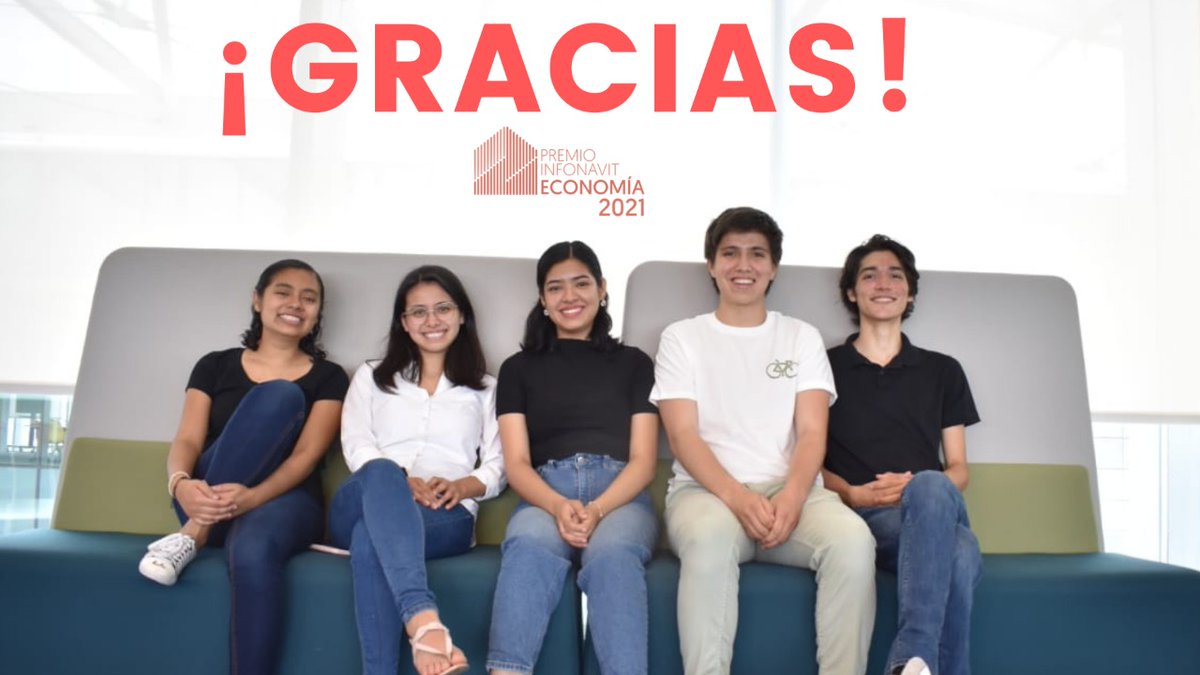 Estas 5 personas acaban de ganar el 1er lugar del Premio <a href="/Infonavit/">Infonavit</a> de Economía 2021. Que sirva este medio para reconocerles a nombre del <a href="/TecdeMonterrey/">Tecnológico de Monterrey</a>,  <a href="/CSocialesTec/">CSocialesTec</a> y <a href="/EGobiernoyTP/">Escuela de Gobierno</a>  el honor que es tenerles como estudiantes.