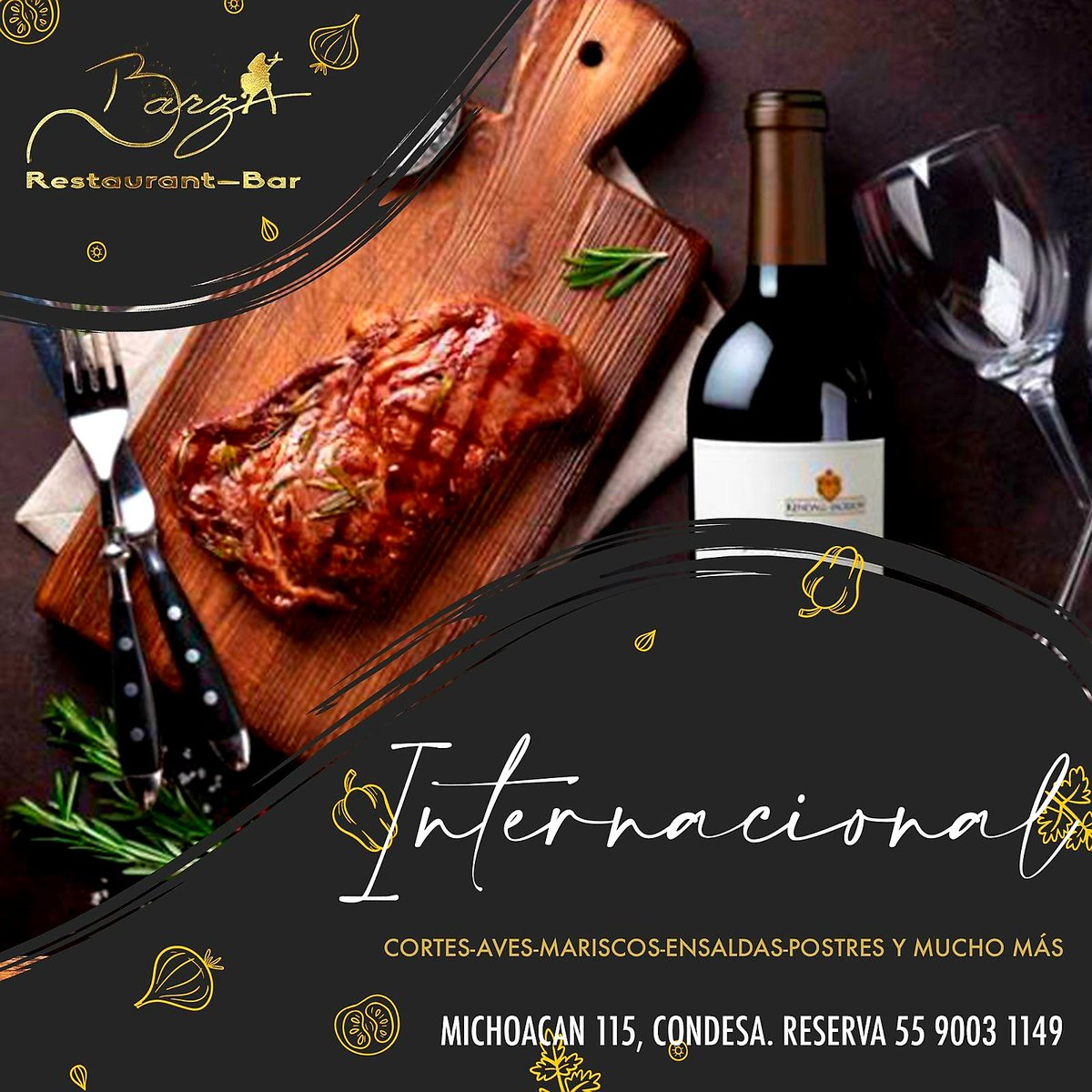 Amigos, los esperamos aquí en el <a href="/barzacondesamex/">barza condesa</a> para que vengan a degustar de los platillos internacionales que tenemos en nuestro menú. Acompañandos por el excelente trato y servicio de nuestras lindas y guapas hostess.
Michoacán 115, col. #condesa #CDMX 💄💋🚬🥃🍷🍸🍹🍺🍻🥂🍾