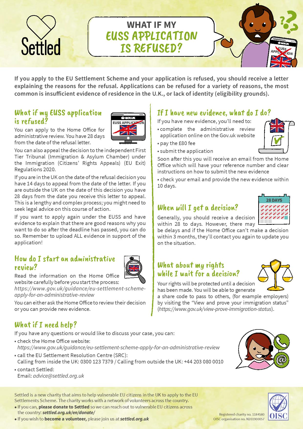 Settled on Twitter "If your EU Settlement Scheme application has been