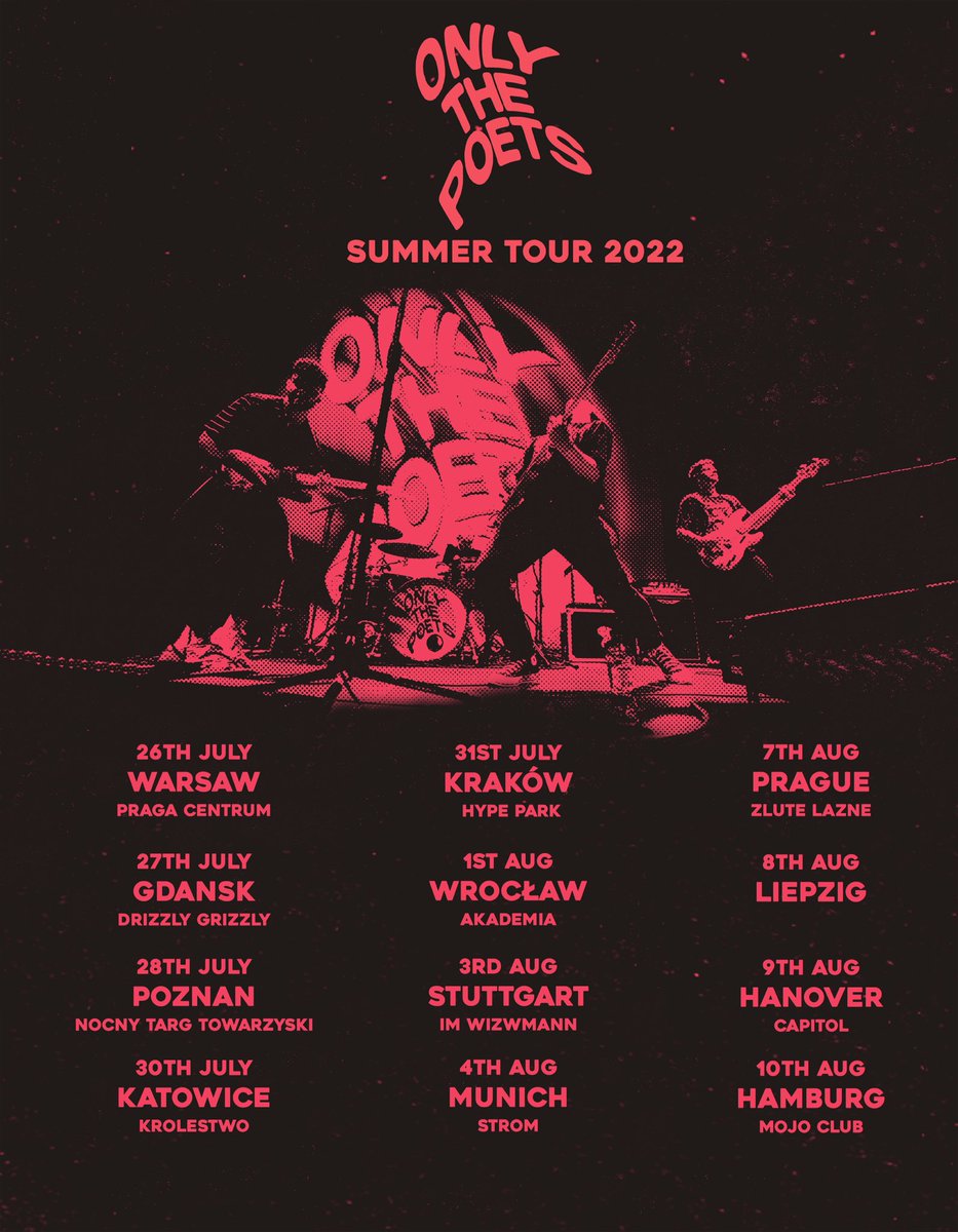 onlythepoetsuk's tweet photo. 🇩🇪 &amp; 🇵🇱 we love you and can’t wait to come back this summer. We asked you where you wanted us to play, hope you can make it! ❤️

Sign up for pre-sale in bio. Starts 11am CET Monday https://t.co/rSWtbbgDsV
