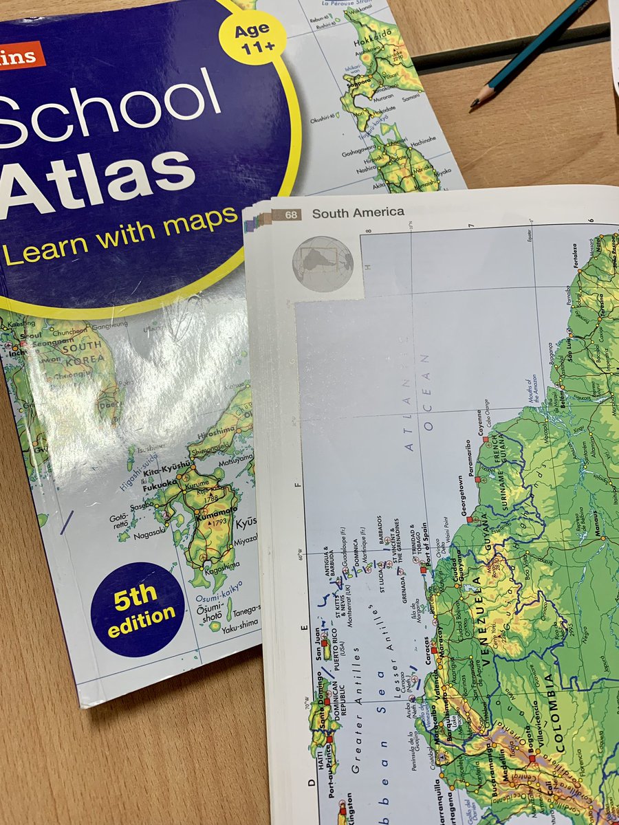 CraigroystonSfL's tweet photo. Some of our S1 SfL superstars were working with atlases and iPads in Geography today. They had to complete a task board of questions about the Americas 🇺🇸 🇧🇷 🇨🇺 #researchskills #literacyacrosslearning @CCHSEdinburgh @HTCraigroyston @CCHS_Learns https://t.co/NAhQMJrKXc