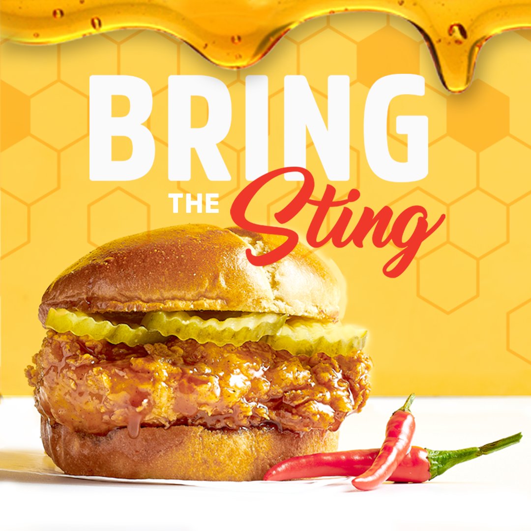Our Honey Stung Fried Chicken Sandwich Brings the Sting! Double-breaded, fried to perfection, and tossed in <a href="/Franksredhot/">Frank's RedHot</a> Stinging’ Honey Garlic sauce… what more could you ask for? 🤤

#Chesters #ChestersChicken #HoneyStung #HoneyGarlic #FranksRedHot #FriedChicken