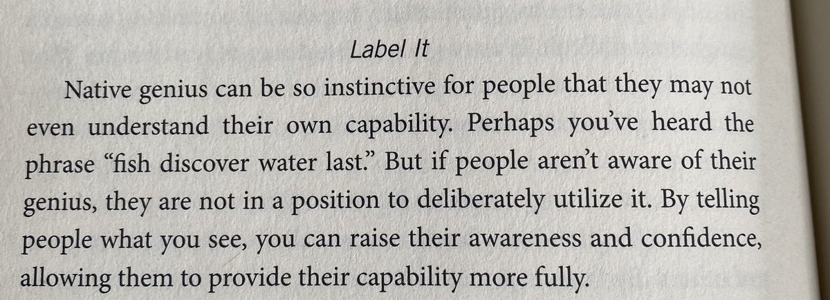 “Fish discover water last” An interesting and underutilized concept. Medical teams work better when we help each other grow.  #1percentbetter #multipliers #highperformanceteams