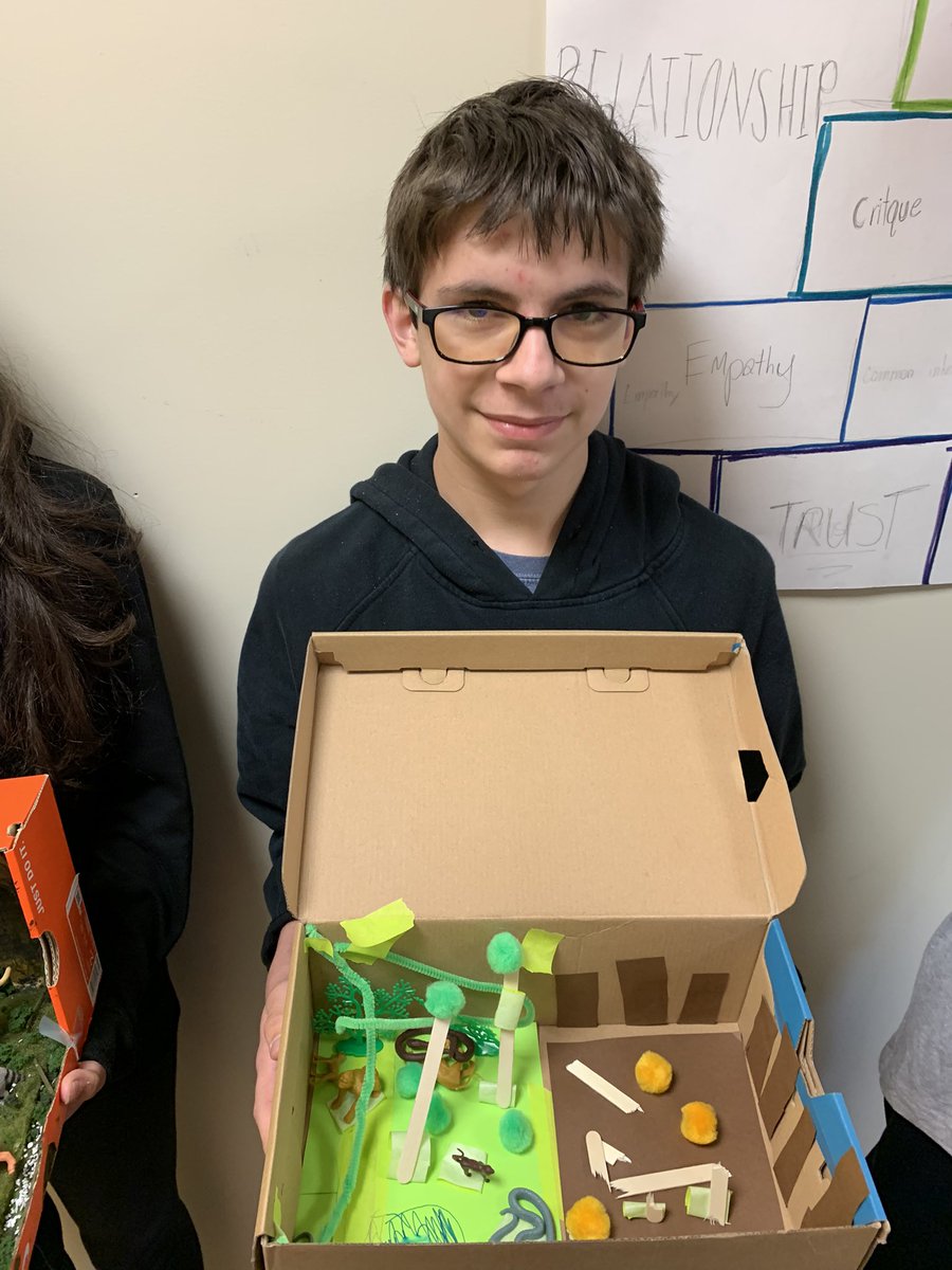 SASRIMiddle's tweet photo. The 7th graders @standrewsri created biomes from shoe boxes! #SASRI #SASRIScience #SASRIMiddle https://t.co/11KjB2ZJ7G
