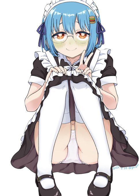 真面目🍔ちゃん…メイド服着て… 