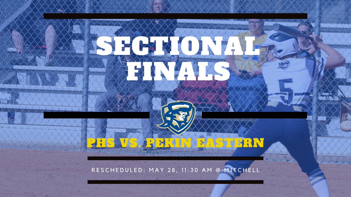 GOphsPIONEERS's tweet photo. Tonight's Softball Sectional has been rescheduled for Saturday at 11:30 a.m. due to weather and field conditions. Pioneers face Pekin Eastern at Mitchell for the championship! #GoPioneers #WinSectional https://t.co/wLV2dH3csz